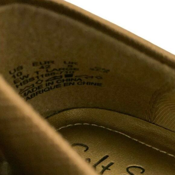 Soft Style Shoes Womens Size 10 Shine Faux Leather Round Toe Slip on Block Heels - Picture 7 of 8